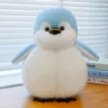 Cute fat penguin plush toy soft stuffed animal doll pillow for kids gift home decor 30cm - Blue / 30cm (0.3kg)