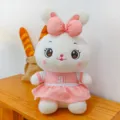 Cute Bunny Plush Toy With Pink Dress Stuffed Animal Rabbit Doll Soft Pillow Gift For Girls - 40CM / Pink Skirt Style