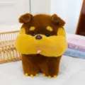 Cute standing cartoon dog plush toy, brown and yellow fluffy stuffed animal doll gift for kids. - Brown / 20cm (0.2kg)