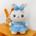 Cute blue dress plush rabbit toy soft stuffed bunny doll sweet gift for kids and girls - 40CM / Blue Skirt Style