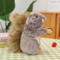 Brown squirrel plush toy simulation animal doll cute fluffy squirrel variant for kids gift - Approx 20CM / Brown