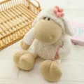 Cute plush sheep toy stuffed lamb doll fluffy animal pillow for kids birthday gift - Flower Sheep / 35 cm