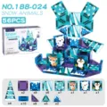 Mini magnetische tegels sneeuw dieren thema set 56 stuks educatief constructie speelgoed. - Sneeuw Dier 56-Delige Set (B188-024) / 56-Delige Set