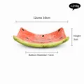 Piatto in ceramica piastrella anguria dipinta a mano 4.7 pollici carino snack tavola - Piatto a Tegola Anguria Dipinto a Mano da 4,7 Pollici / Pezzo Singolo