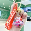 Navidad Líquido Arenas Movedizas Llavero Árbol Bolso Colgante Regalo Festivo Top - Árbol de Navidad Copo de Nieve