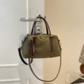 Retro groene suède schoudertas, casual veelzijdige kussen handtas voor dames dagelijks. - Zonder hanger / Groen