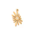 Gold Plated Stainless Steel Wave Flower Pendant Shiny DIY Jewelry Crafting Accessory - Sunburst Flower Pendant Only (NS01) / Gold