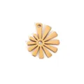 Stainless steel gold-plated flower pendant wave shape DIY jewelry accessory charm - Fan-shaped Sun Pendant Only (NS02) / Gold