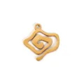 Stainless steel gold plated wave spiral charm pendants fashion jewelry accessories - Ocean Wave Vortex Pendant Only (NS03) / Gold