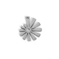 Stainless steel wave flower jewelry pendant charm, smooth vacuum plated metal accessory diy. - Fan-shaped Sun Pendant Only (NS02) / Steel
