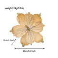 Fiore di Natale artificiale dorato con brillantini per albero festa decorazione 22cm - Oro