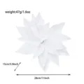 Witte kerst kunstbloem meerlagige kerstster simulatie bloem decoratie van 28cm nieuw - Wit