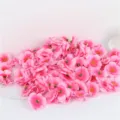 Pink artificial peach blossom petals silk flowers for wedding party decor, home decoration. - 100 Pieces / Pink