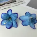 Artificial 3D printed silk lily flower heads for DIY crafts, hair clips, and clothing accessories detail. - Color 4