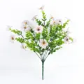 Artificial eucalyptus fake flowers bouquet Nordic vintage home decor green plant ornament detail - White