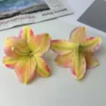 Artificial silk lily flower head detail view, DIY handmade floral craft accessory display - Color 7