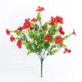 Artificial Eucalyptus Red Flower Bouquet Nordic Retro Home Decor Silk Fake Plants - Red