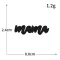 Black glitter mama embroidered patch iron on badge DIY clothing accessory apparel decor - mama (S6289) / 1 Piece / Black