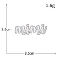 Mimi embroidered patch variant, size 8.5x2.9cm, iron-on clothing accessory badge decor. - mimi (S6288) / 1 Piece / White