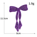 Toppa ricamata con fiocco in paillettes viola DIY accessorio abbigliamento borse - Fiocco Viola (M1643)