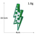 Toppa ricamata con fulmine e paillettes verdi patch fai da te per vestiti e decorazioni - Fulmine Verde (M1645绿) / Verde