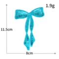 Toppa ricamata con fiocco di paillettes blu accessorio di abbigliamento distintivo - Fiocco Celeste (M1643)