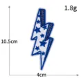 Toppa ricamata a forma di fulmine patch adesiva termoadesiva con stelle 10,5x4cm - Fulmine Blu Reale (M1645宝蓝) / Blu zaffiro