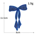 Toppa ricamata con fiocco in paillettes blu per vestiti borse scarpe accessorio fai - Fiocco Blu Reale (M1643)