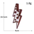 Toppa Ricamata a Fulmine Stella Marrone Paillettes Termoadesivo DIY Distinta 10.5x4cm - Fulmine Caffè (M1645咖啡) / Caffè