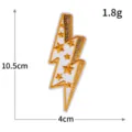 Toppa ricamata fulmine paillettes dorate stella motivo fai da te vestiti 10.5x4cm - Fulmine Giallo Chiaro (M1645浅黄) / Giallo chiaro