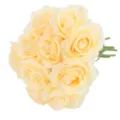 Artificial yellow rose bouquet silk flowers for wedding home table decor and party arrangements - Champagne