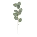 Artificial eucalyptus single stem branch green fake leaves DIY floral arrangement decor. - 10 Heads Pointed Leaves