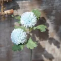 Fresh artificial blue flower single stem dandelion silk flower for home and table decor - Blue