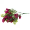 Artificial pinecone flower bouquet fake plant branch pink berry photography prop home decor - Fuschia