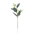 Artificial eucalyptus branch with white berries, realistic faux greenery plant for home decor. - 04B