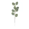 Artificial eucalyptus branch single stem with leaves and fruits for DIY floral arrangement. - 10 Heads Pointed Leaves with Fruit