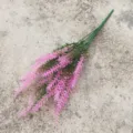 Artificial lavender flower bouquet, pink floral arrangement for home decor, wedding party. - Pink