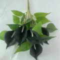 Artificial Calla Lilies 5-Head Fake Flowers Black PU Flower Bouquet for Home Decor 1pc - Black