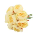 Bouquet de pivoines artificielles jaunes nouées à la main pour mariage et décoration intérieure. - Champagne