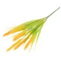 Artificial Wheat Ears Plastic Fake Plant Yellow Barley Stalks Pastoral Home Decor - 7-Fork Wheat Ear Bundle