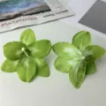 Simulated silk fabric lily flower head, green artificial floral for DIY crafts and accessories. - Color 5