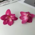 Detailed closeup of artificial fuchsia lily flower heads for DIY hair clips crafts decoration. - Color 8
