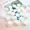 3.5cm white artificial PE foam rose flower heads 100pcs pack for wedding party DIY crafts decor - Pure White
