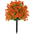 Artificial orange flower garden stake for spring summer home courtyard and outdoor yard decoration. - Spring Orange
