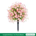 Artificial morning glory flower ball with ground stake for garden and home decor 40x55cm - Pink