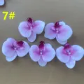 Artificial Phalaenopsis orchid flower heads, pink gradient DIY wedding decor fake flowers. - 7#