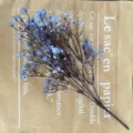 Artificial blue gypsophila bouquet faux flower for home decor minimalist photography prop. - Blue