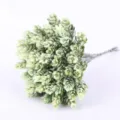Detailed view of artificial frosted pine branch bouquet, decorative plant material for DIY craft. - Milky White Bouquet (10 Branches)