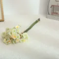 Artificial daisy flower bouquet for home decor, fresh floral arrangement for living room table. - Champagne Blue
