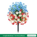 Artificial morning glory flower ball stake for garden wedding home yard decor 40x55cm - Multicolor 4